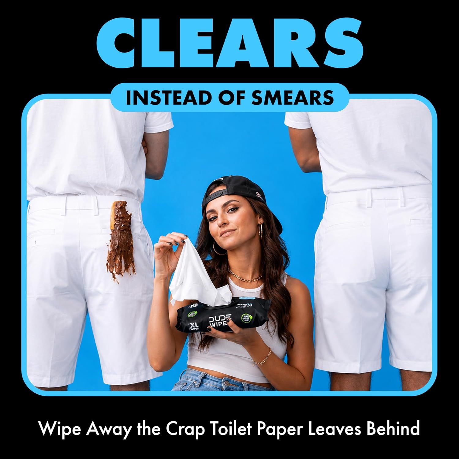 DUDE Wipes Unscented Flushable Wet Wipes, Sensitive Skin, 288 Count - view 6